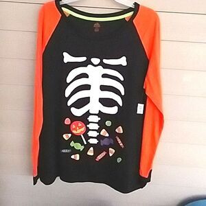 X-ray Halloween Candy Belly Long Sleeves Women's Size 12-14
